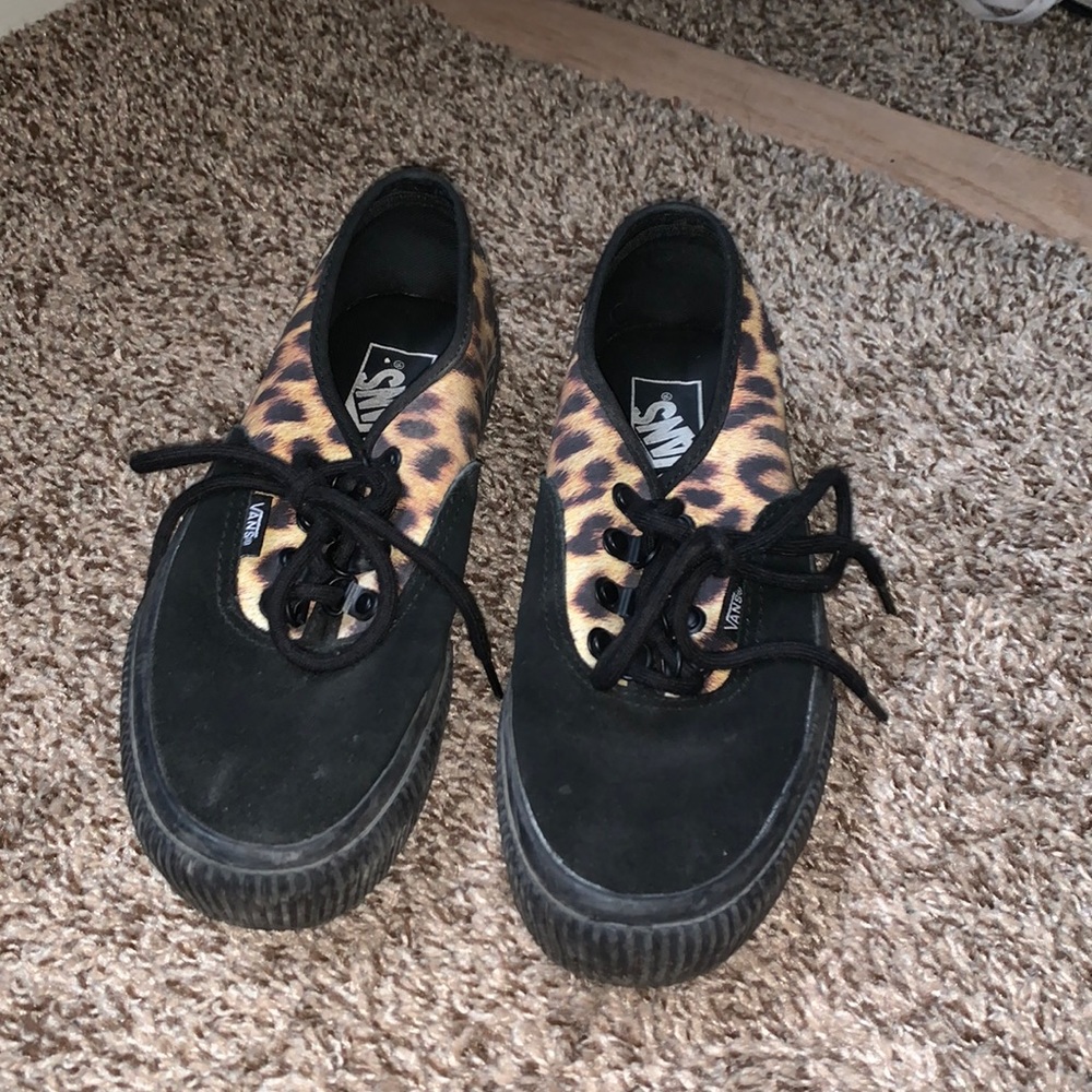 Platform cheetah print vans